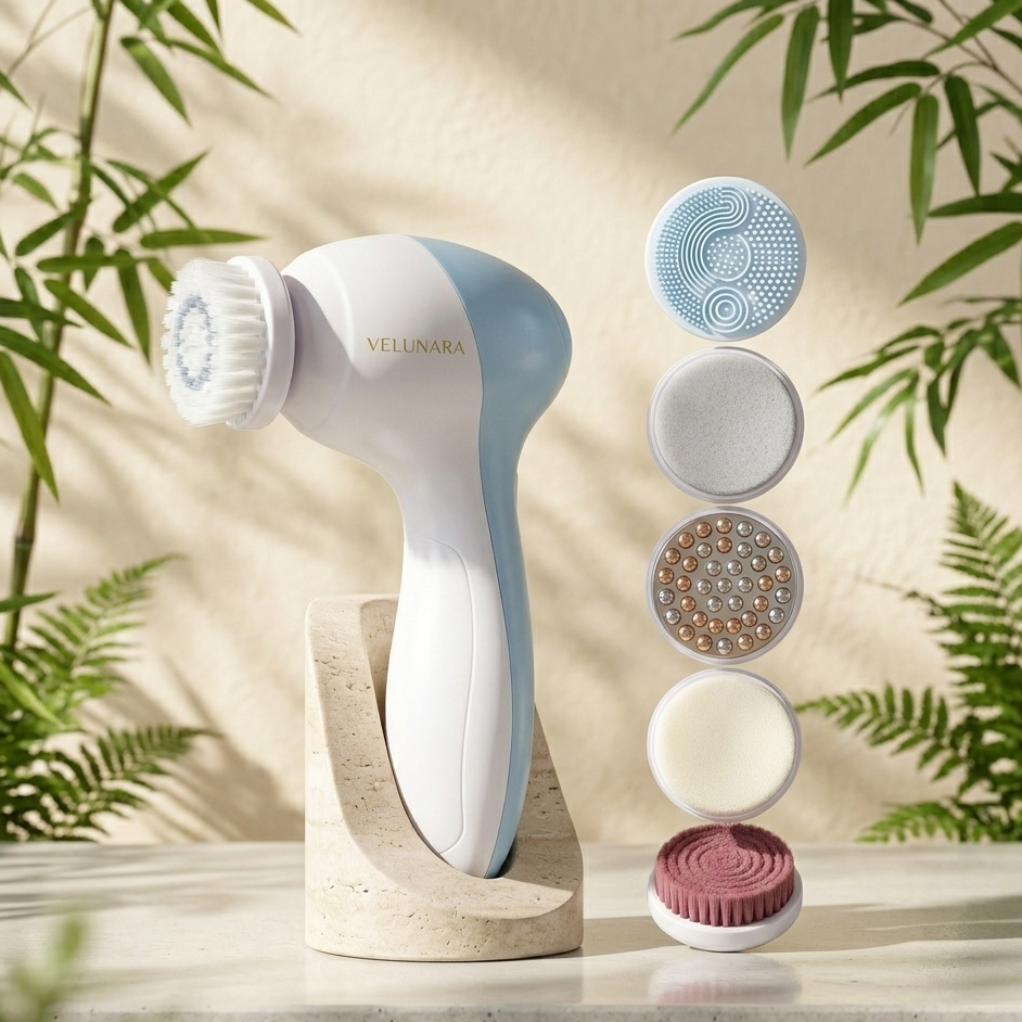 Velunara 5-in-1 Electric Facial Cleansing Brush