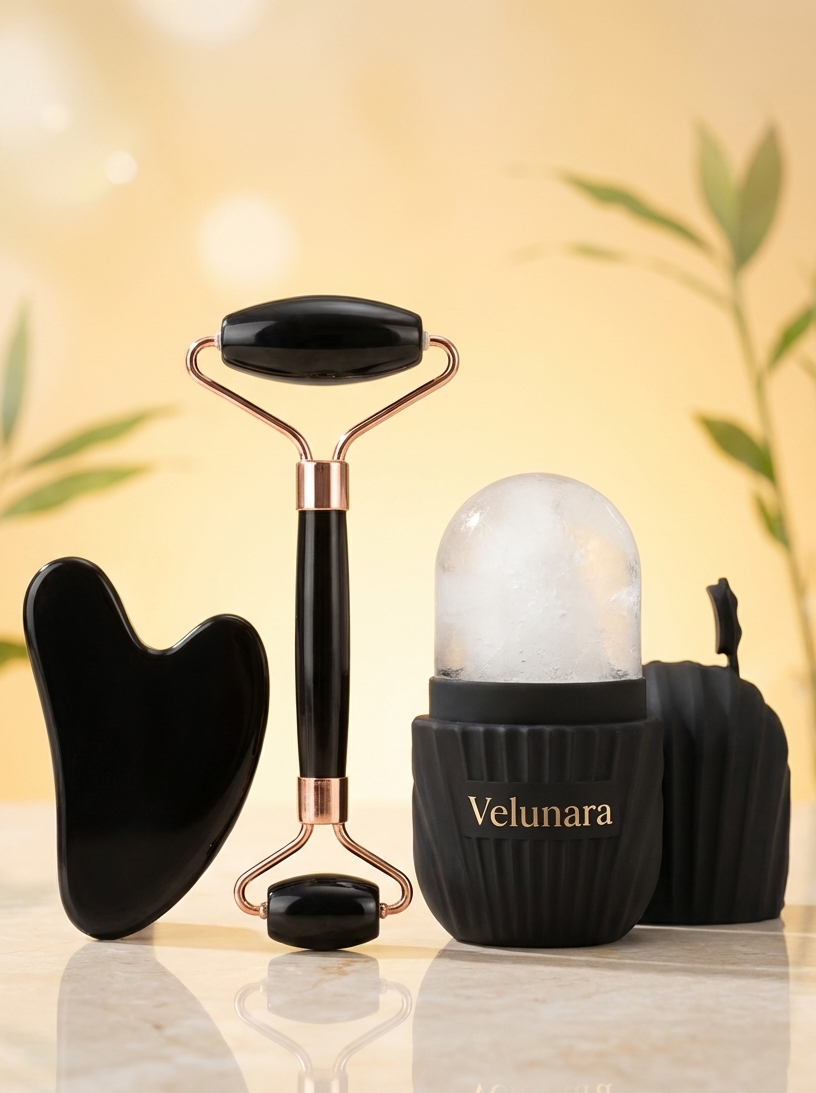 3-in-1 Facial Care Set (Ice Roller, Jade Roller & Gua Sha)