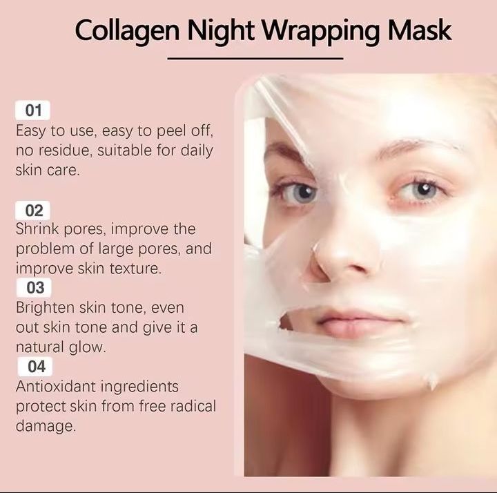 Collagen Overnight Wrapping Peel-Off Facial Mask – Deep Hydration Korean Night Care (75ml)