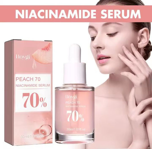 Peach 70% Niacinamide Facial Serum – Fade Melanin, Moisturize, Shrink Pores & Brighten Skin
