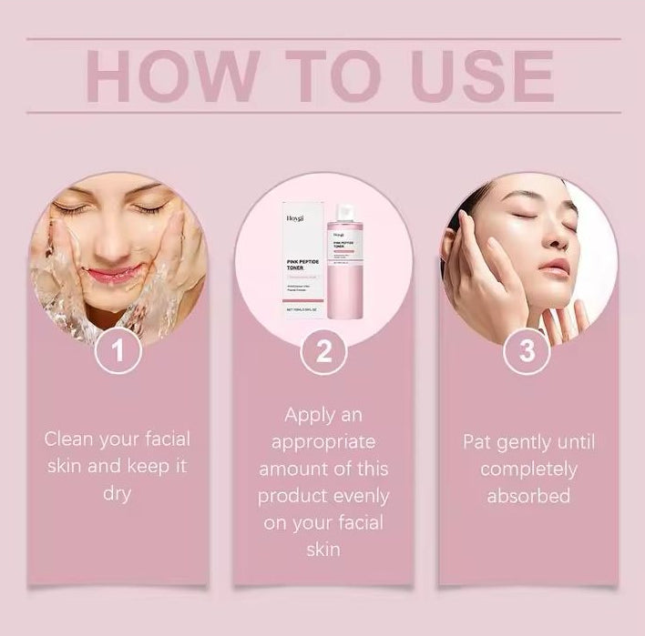 Hoygi Pink Peptide Toner – Hydrating & Firming Rose Essence (100ml)