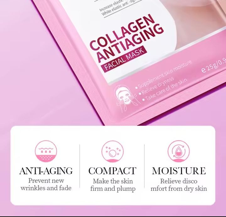 BIOAQUA Hydrating & Anti-Aging Facial Sheet Mask Set (Hyaluronic Acid + Collagen)
