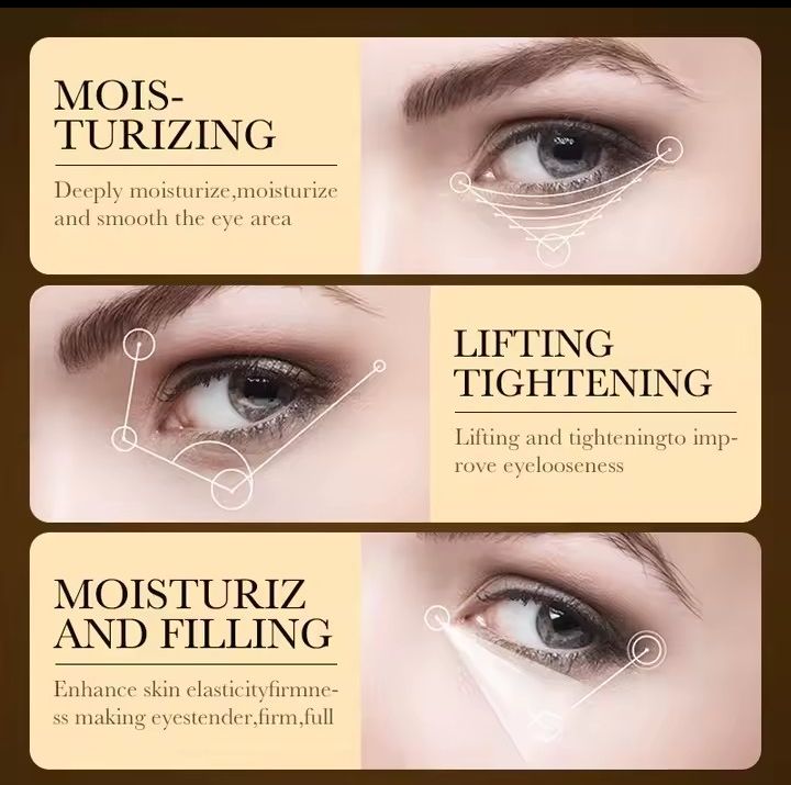 24K Gold Hyaluronic Acid Eye Cream – Anti-Dark Circles, Eye Bags & Wrinkle Repair
