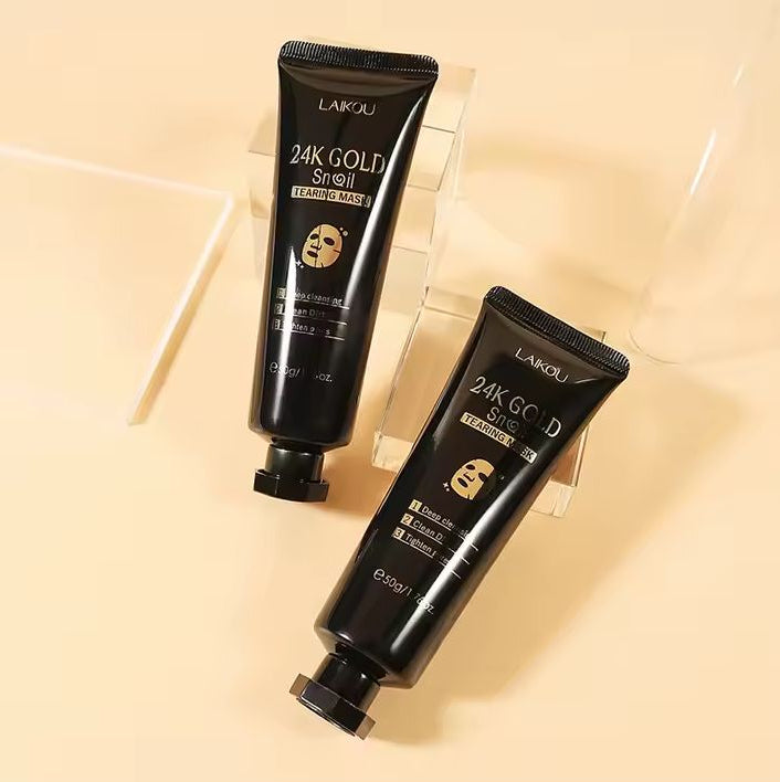 LAIKOU 24K Gold Snail Tearing Mask – Deep Cleansing & Pore Refining Peel-Off Mask