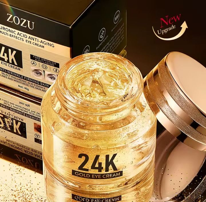 24K Gold Hyaluronic Acid Eye Cream – Anti-Dark Circles, Eye Bags & Wrinkle Repair