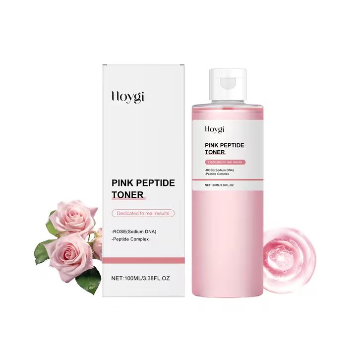 Hoygi Pink Peptide Toner – Hydrating & Firming Rose Essence (100ml)