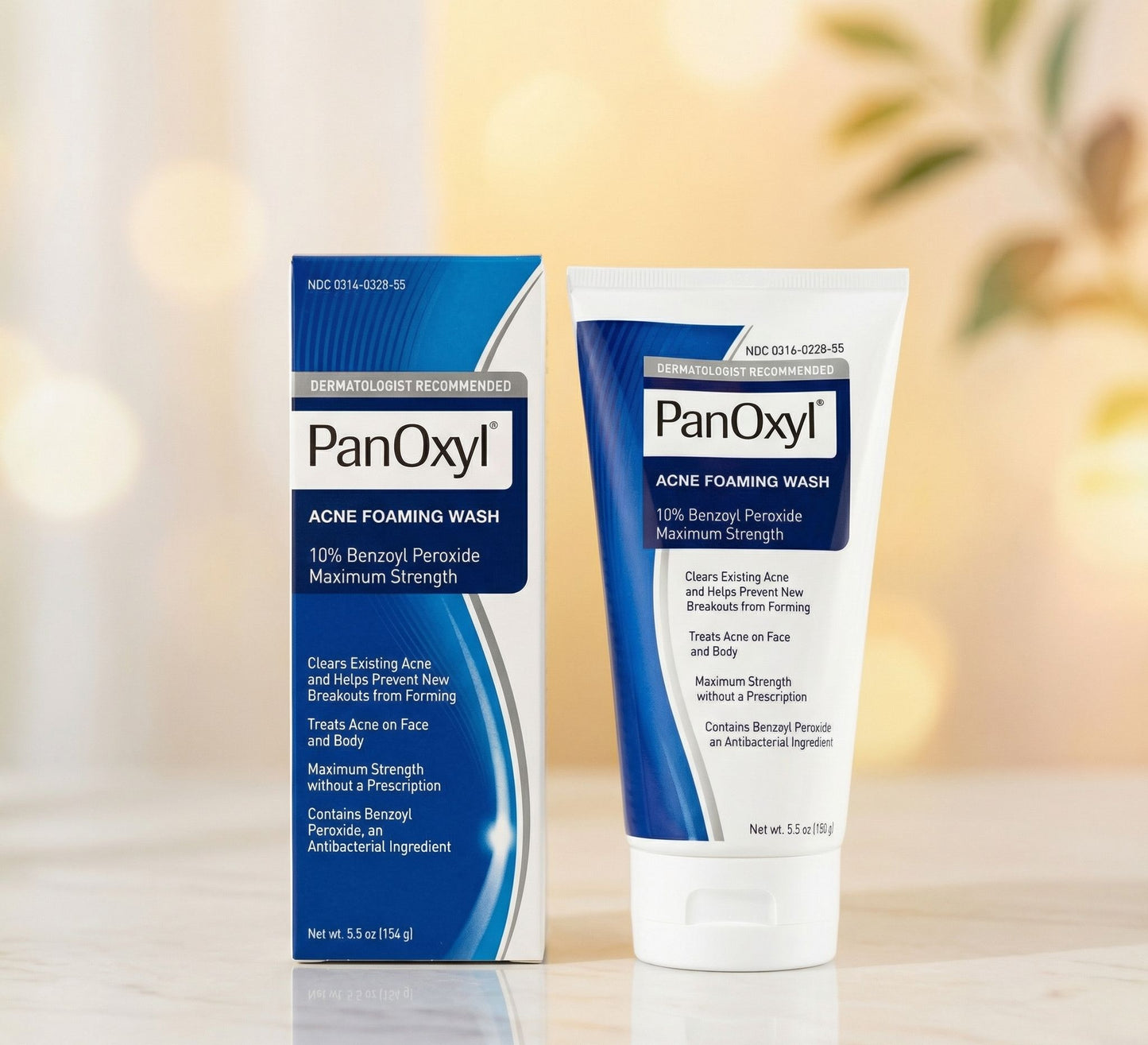 PanOxyl Acne Foaming Wash (10% Benzoyl Peroxide) – Maximum Strength Acne Cleanser
