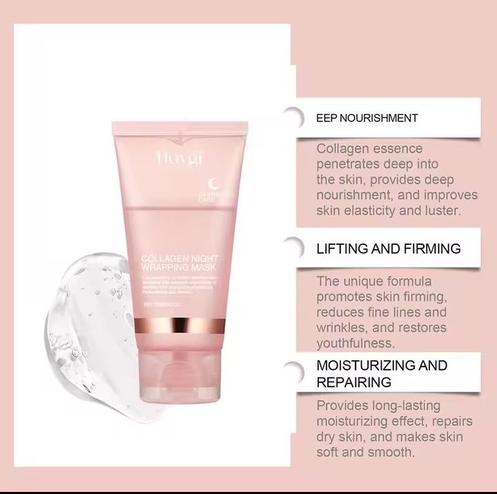 Collagen Overnight Wrapping Peel-Off Facial Mask – Deep Hydration Korean Night Care (75ml)
